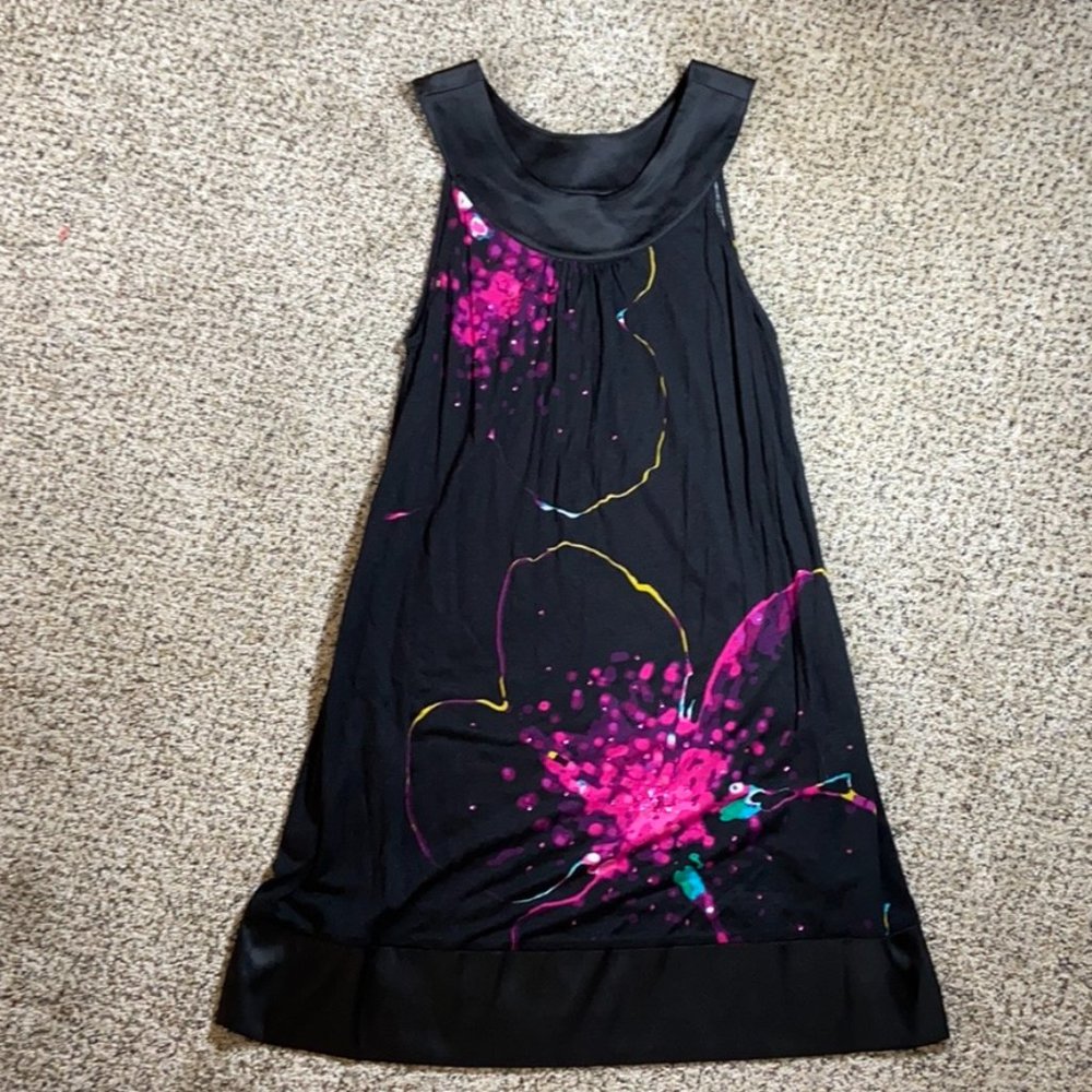 Express Black Color Bursts Dress Small